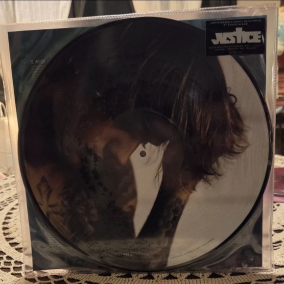 ♡ new justin bieber justice 2 LP picture disc vinyl record holy peaches ♡